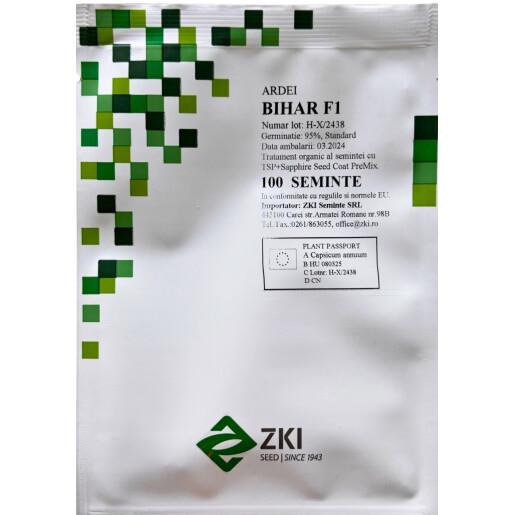 Semințe Ardei Gogosar Bihar F1 ZKI - 100 seminte