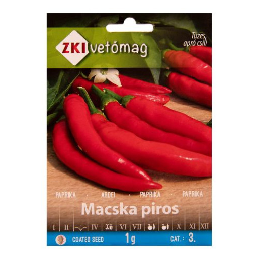 Ardei iute Macska piros 1 gr, ZKI