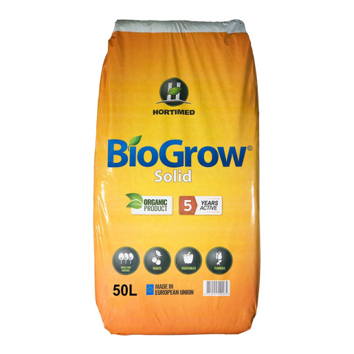  Ingrasamant BioGrow solid 50 litri, Hortimed, contine materii naturale si ecologice pure