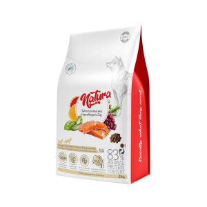 Hrană pentru caini Natura, cu Somon și Aloe Vera – Hipoalergenic, 2.75 KG
