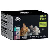 Pet Republic Mega Pack Pentru Pisici cu Ton, Curcan și Vită 12x100g
